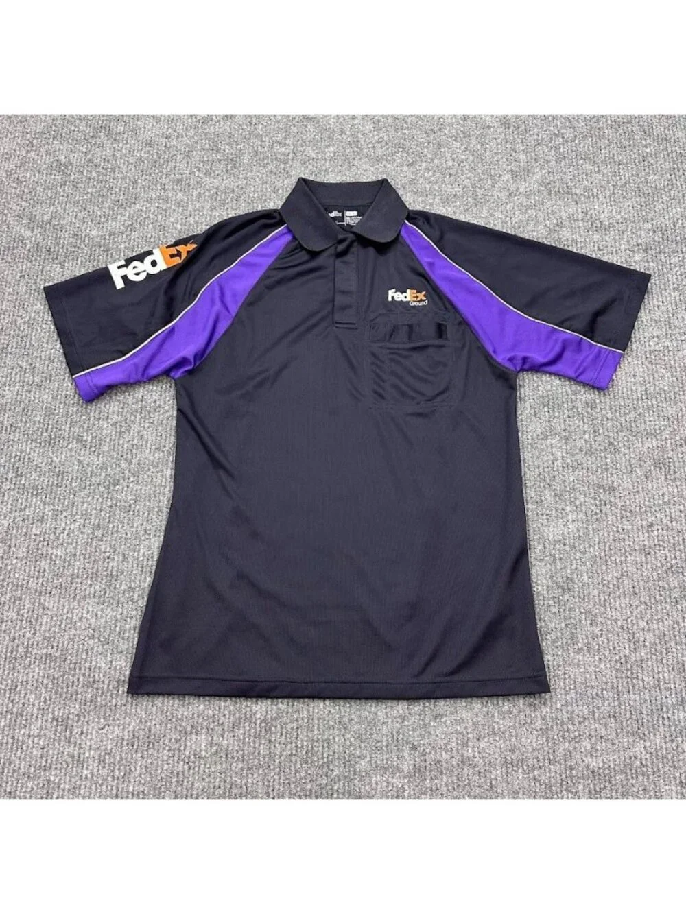 FedEx Ground Official By Stan Herman Short Sleeve Uniform Polo Shirt Mens Medium